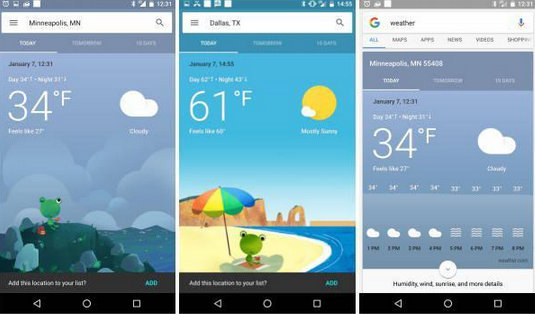 谷歌,谷歌天气卡片,Android系统,谷歌刷机包rom