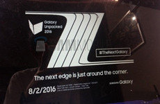 三星新旗舰Galaxy Note 7于8月2日发布 邀请函谍照曝光