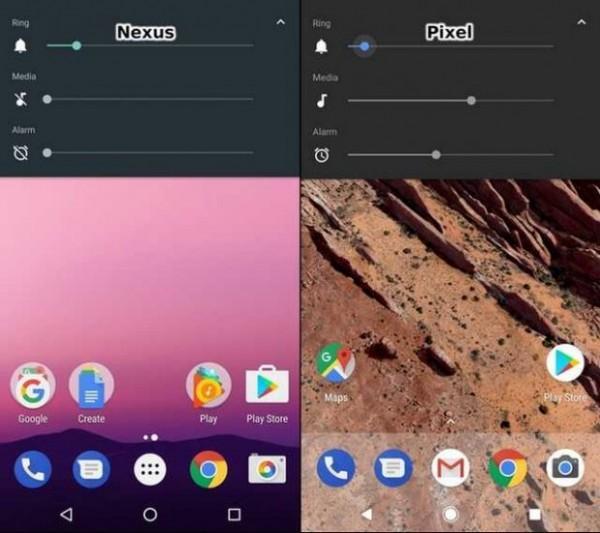 谷歌Pixel与Nexus 的UI比较：差异不大